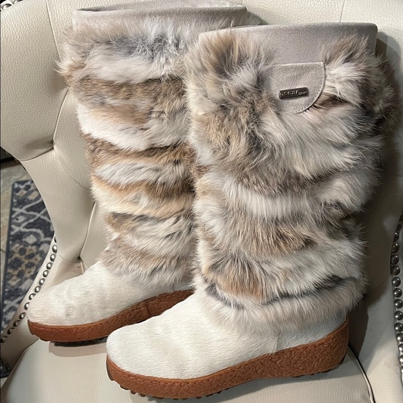 Oscar Shoes - Stylish Women's Winter Boots with Real Fur Trim SIZE 8 39